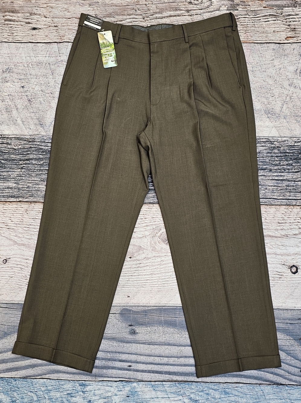 HAGGAR Premium Comfort Men's Dress Pant Straight Size 38x29 Business Casual NWT